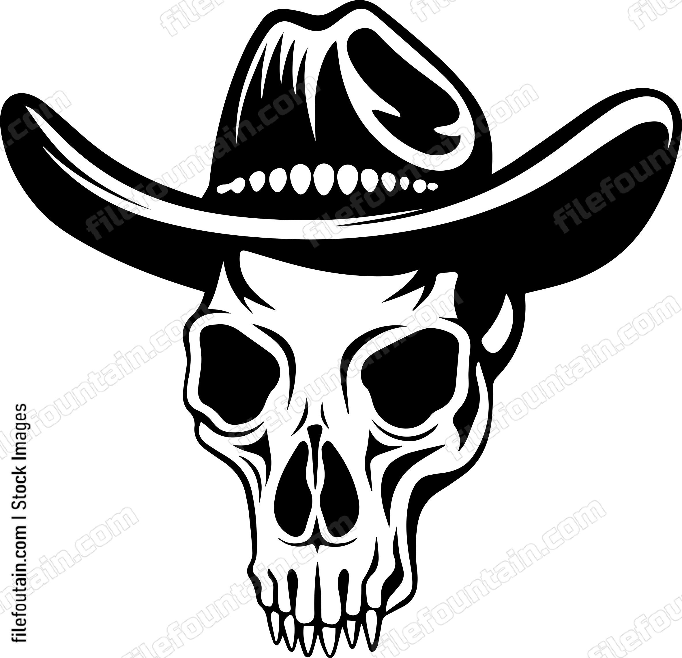 Cowboy Skull In A Hat