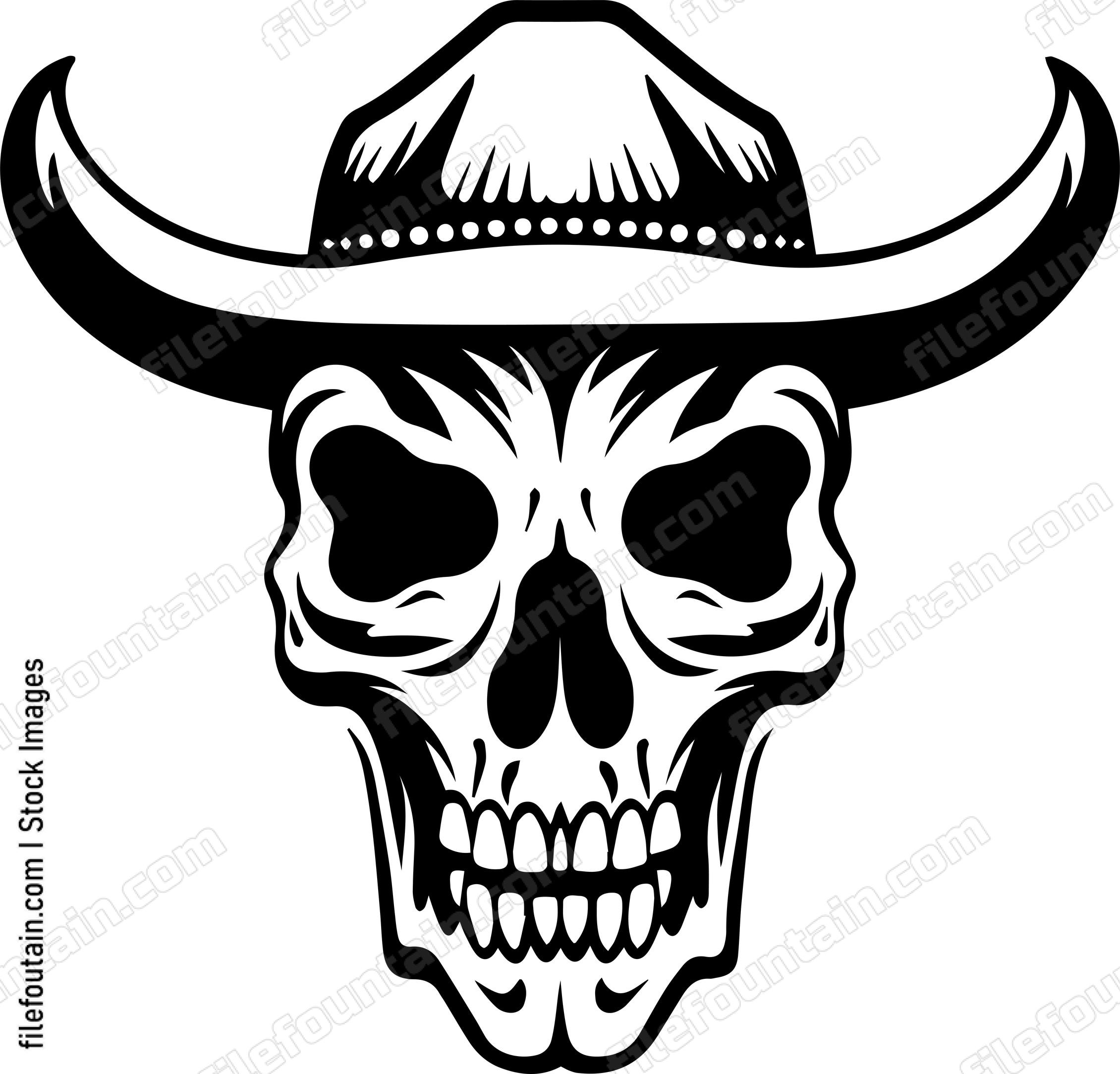 Cowboy Skull In A Hat