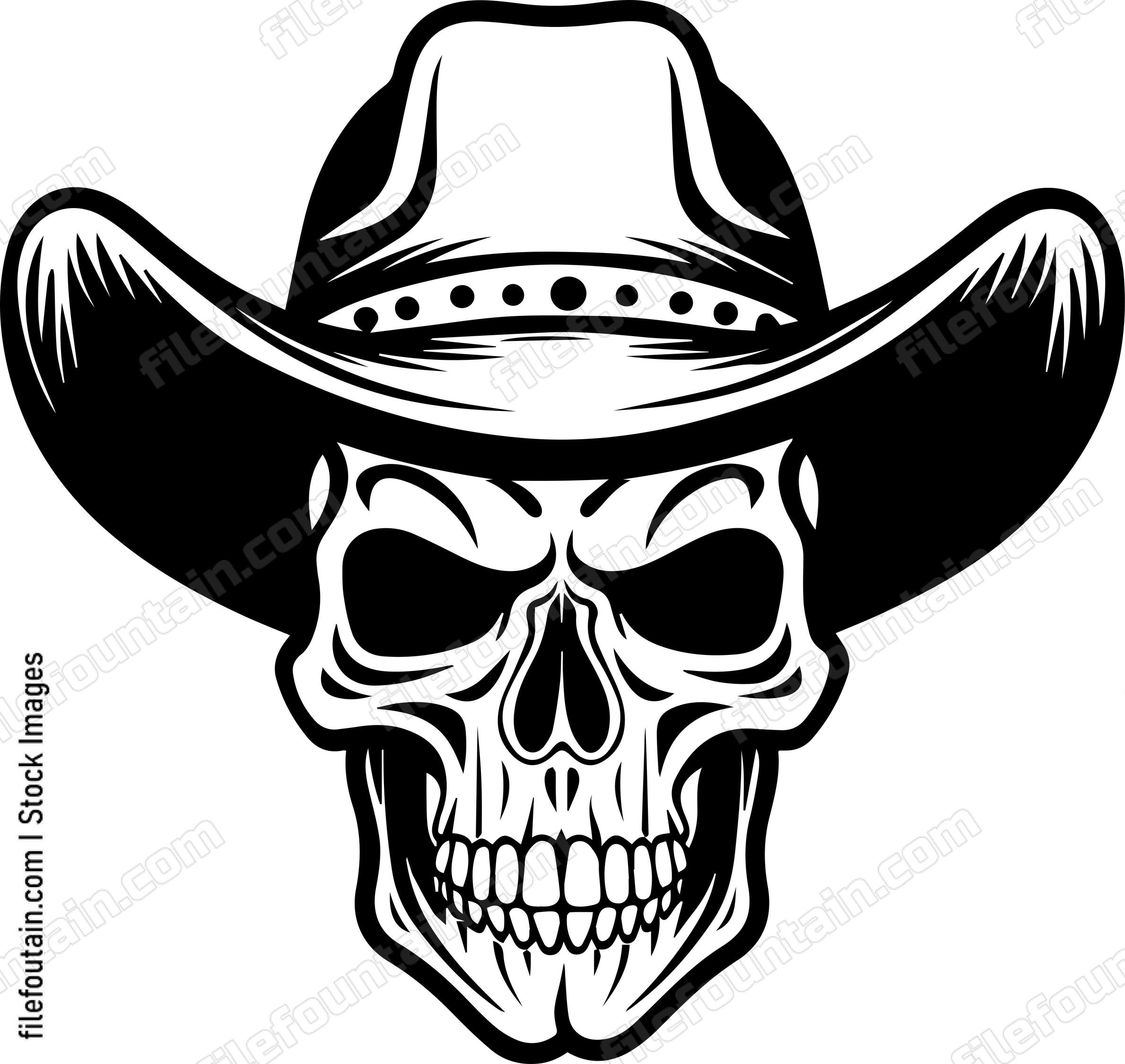 Cowboy Skull In A Hat