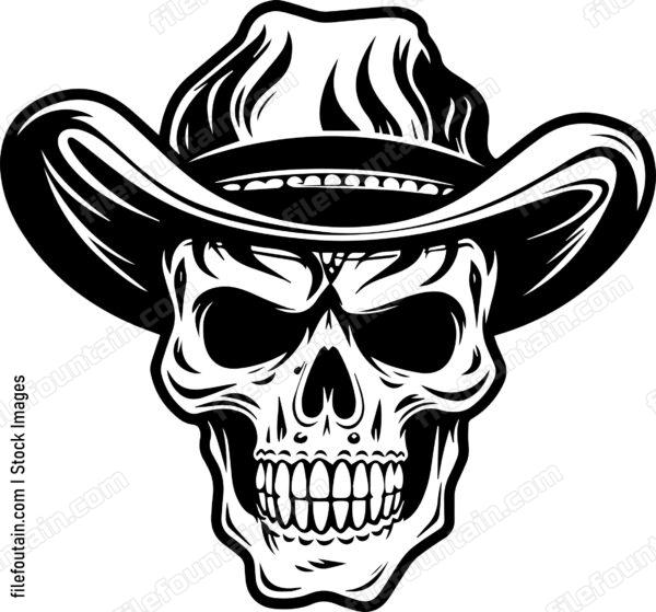 Cowboy Skull In A Hat