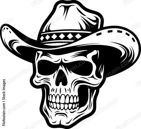 Cowboy Skull In A Hat