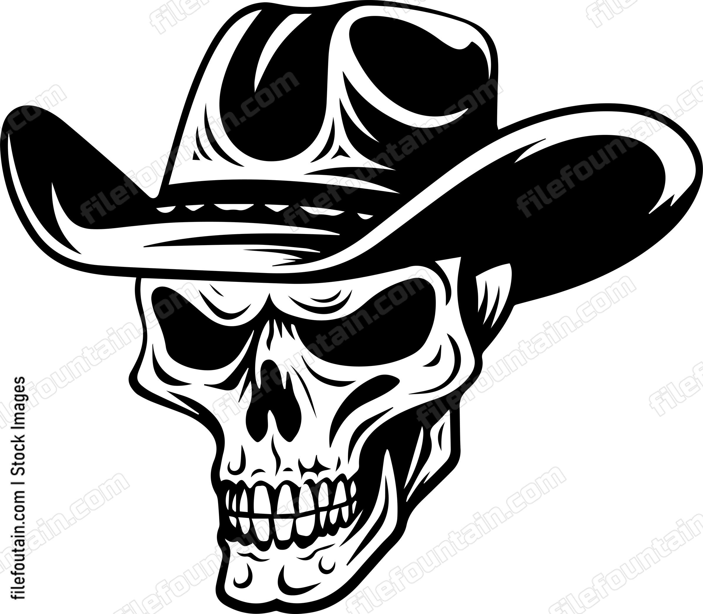 Cowboy Skull In A Hat