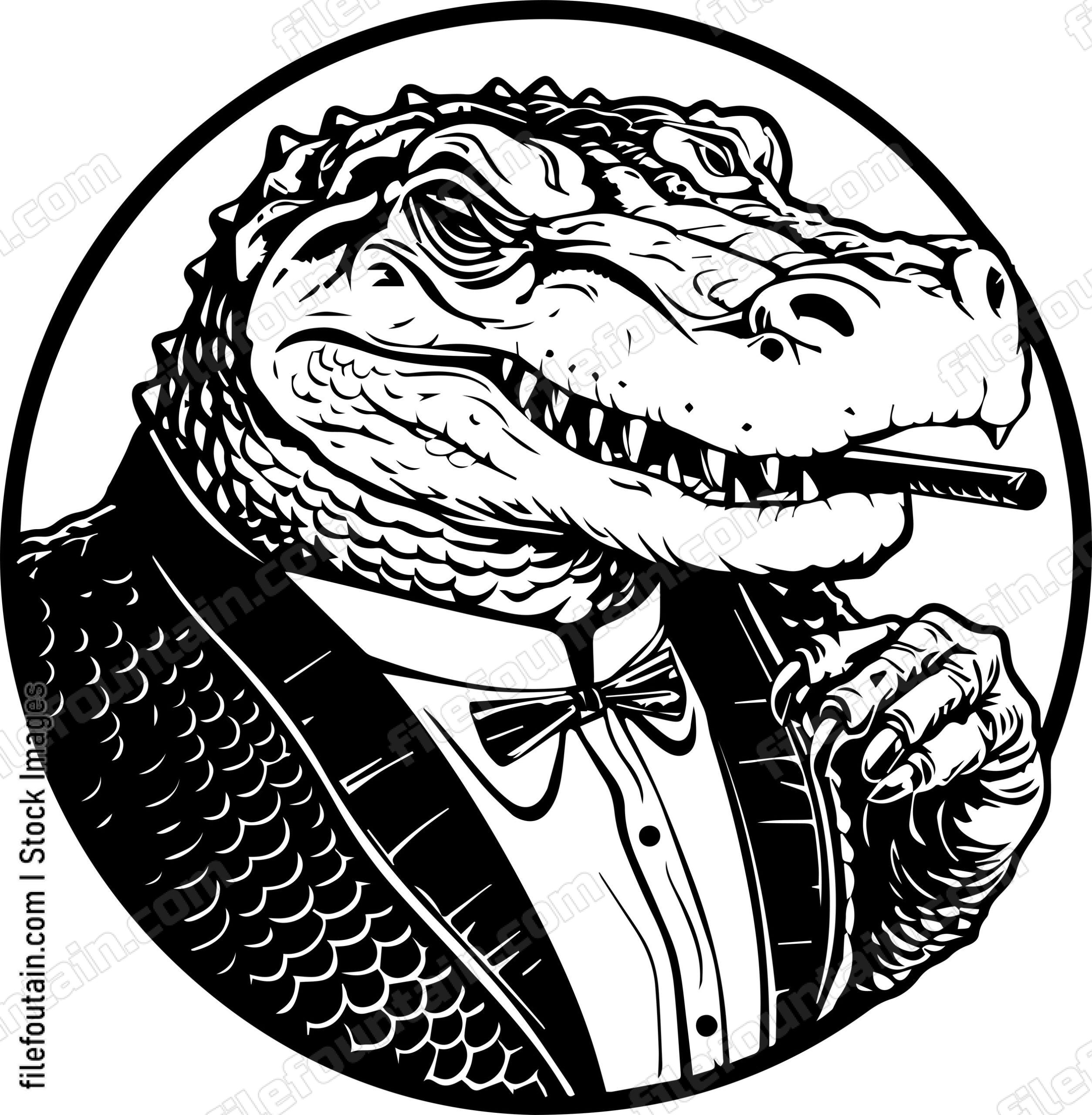 Crocodile Smoking A Cigar