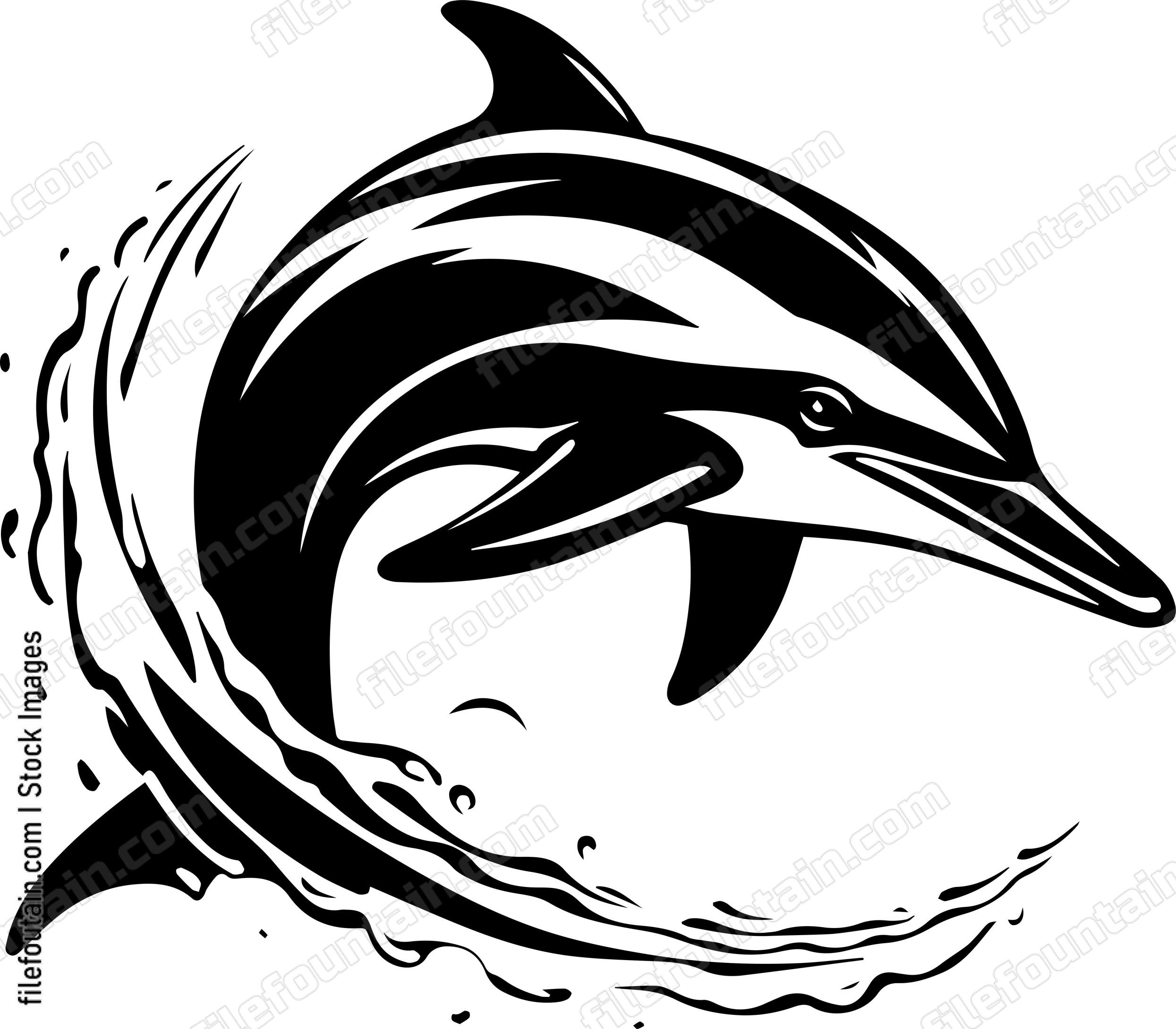 Dolphin On Sea Waves