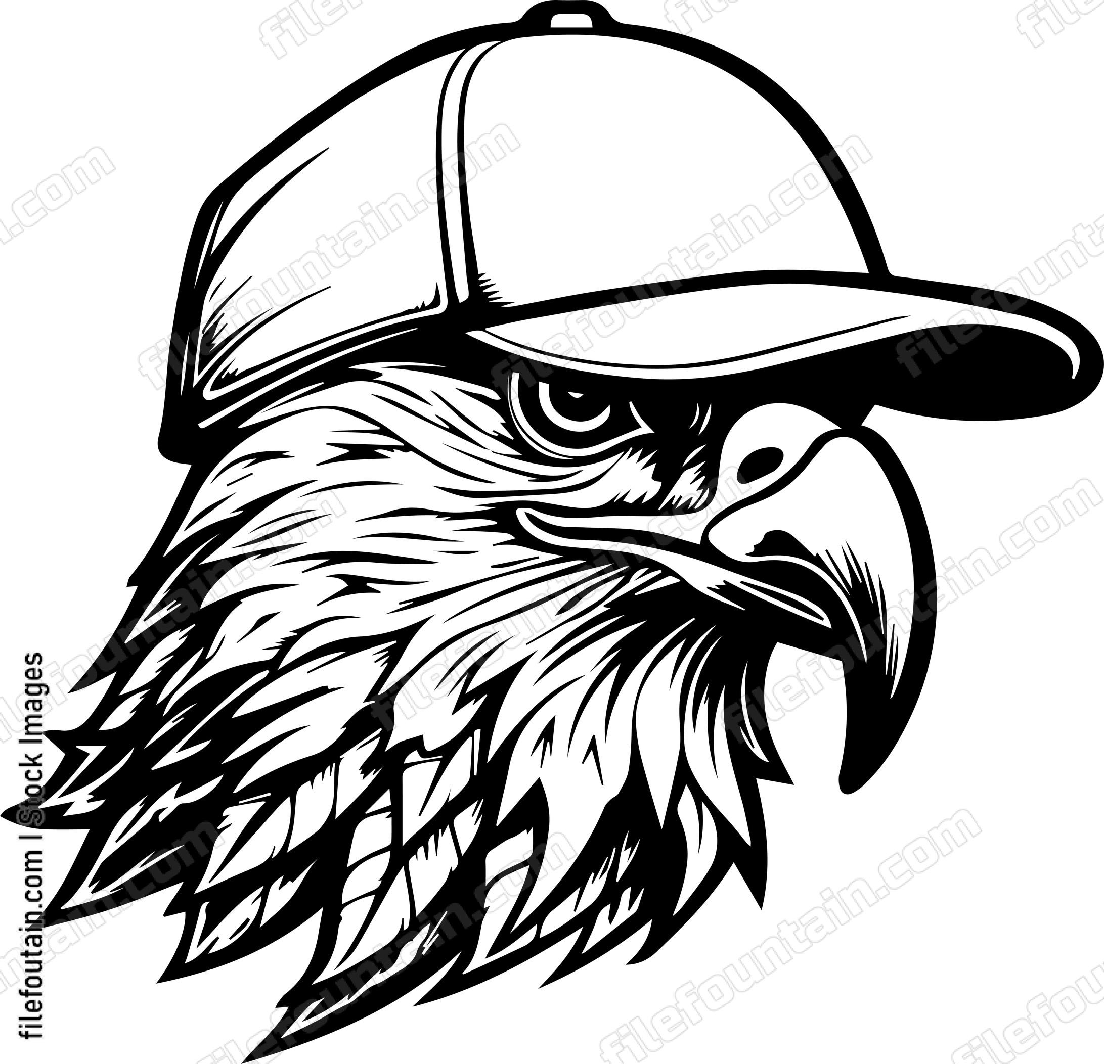 Eagle In Baseball Cap