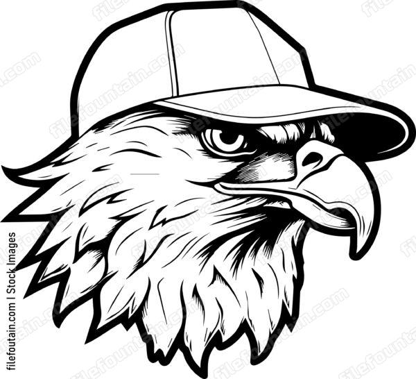 Eagle In Baseball Cap