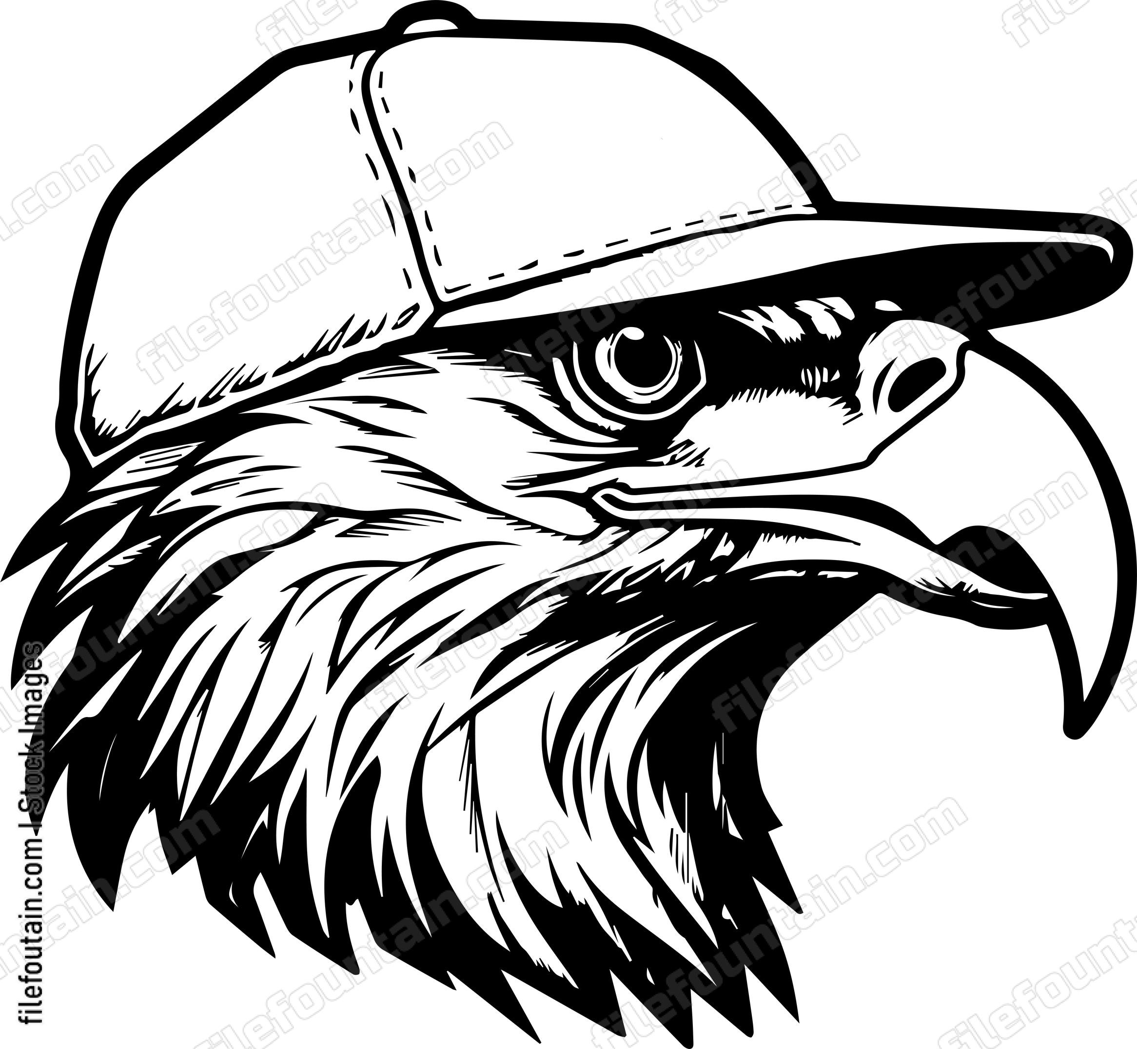 Eagle In Baseball Cap