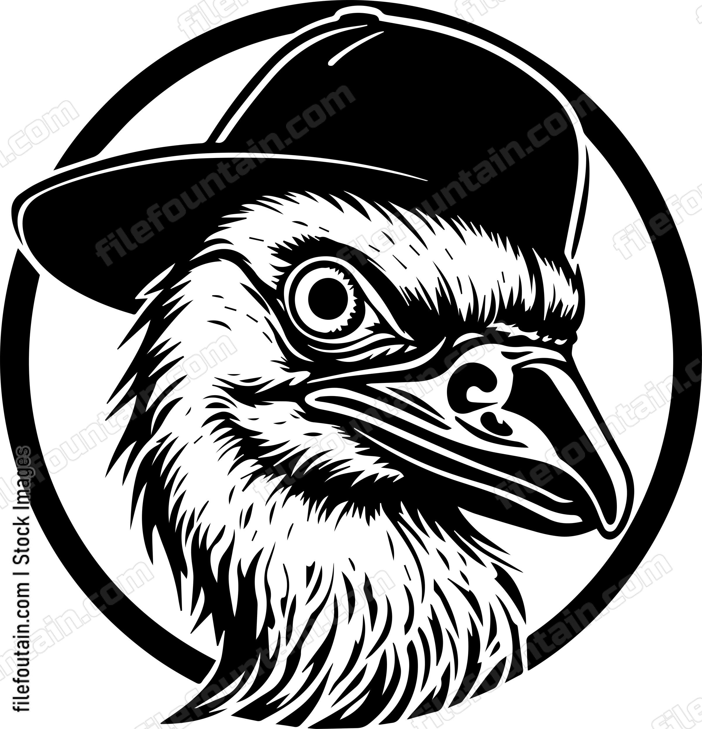 Emu In Baseball Cap