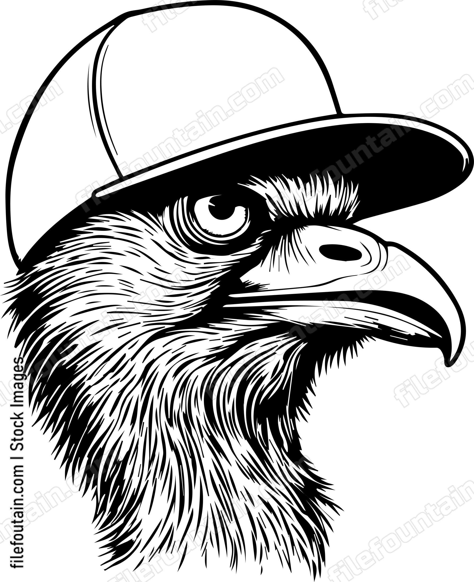 Emu In Baseball Cap