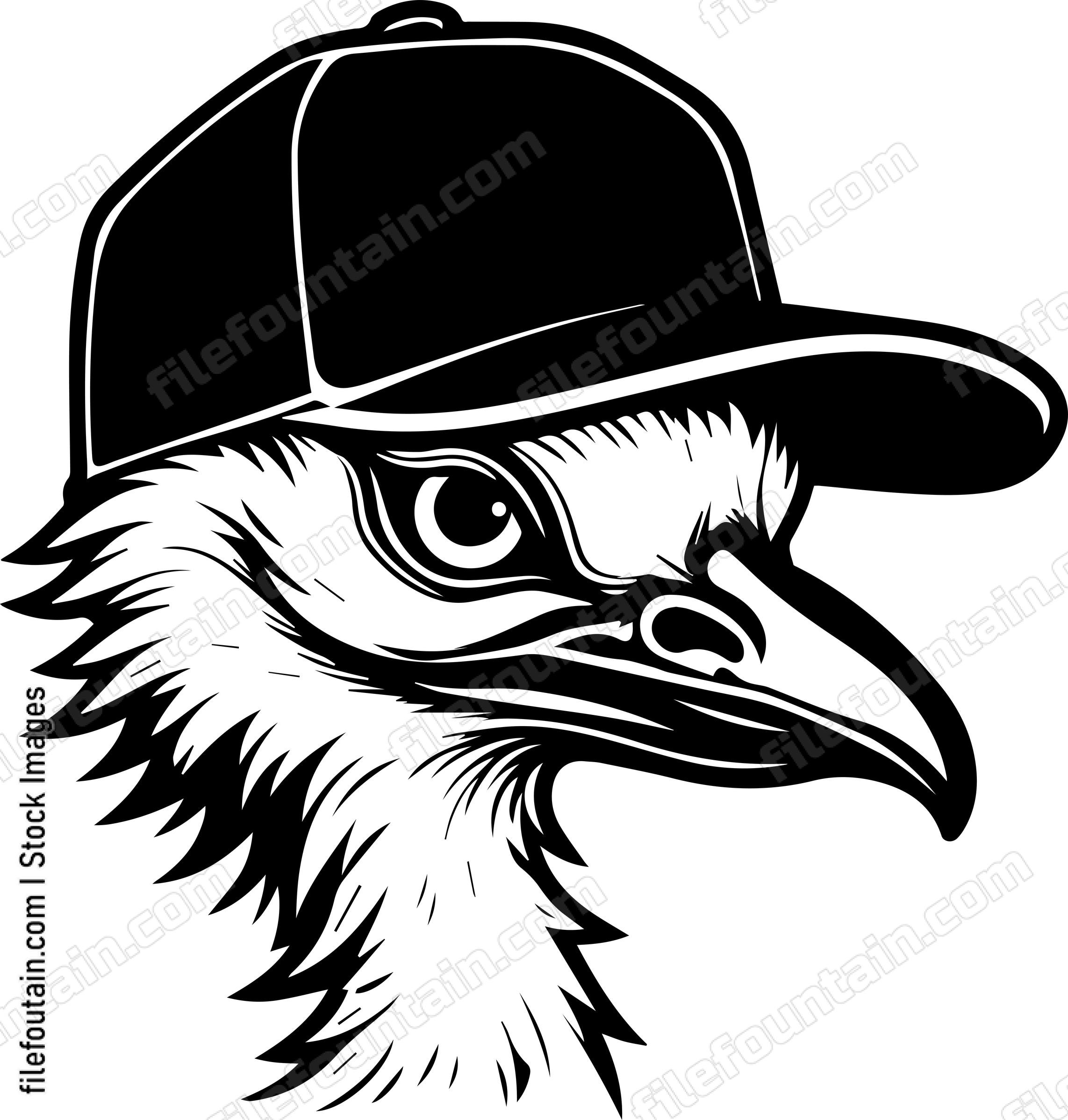 Emu In Baseball Cap