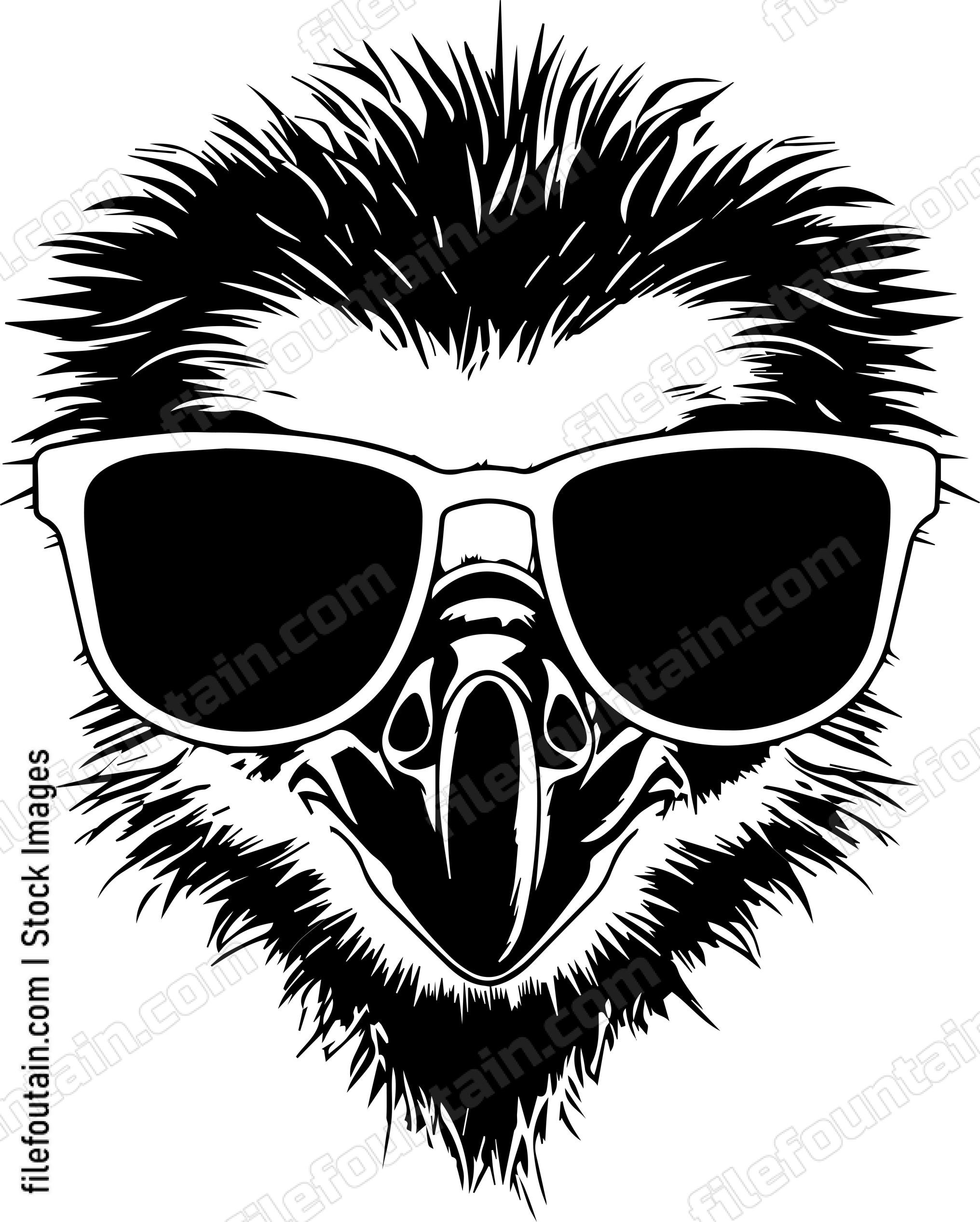 Emu In Sunglasses