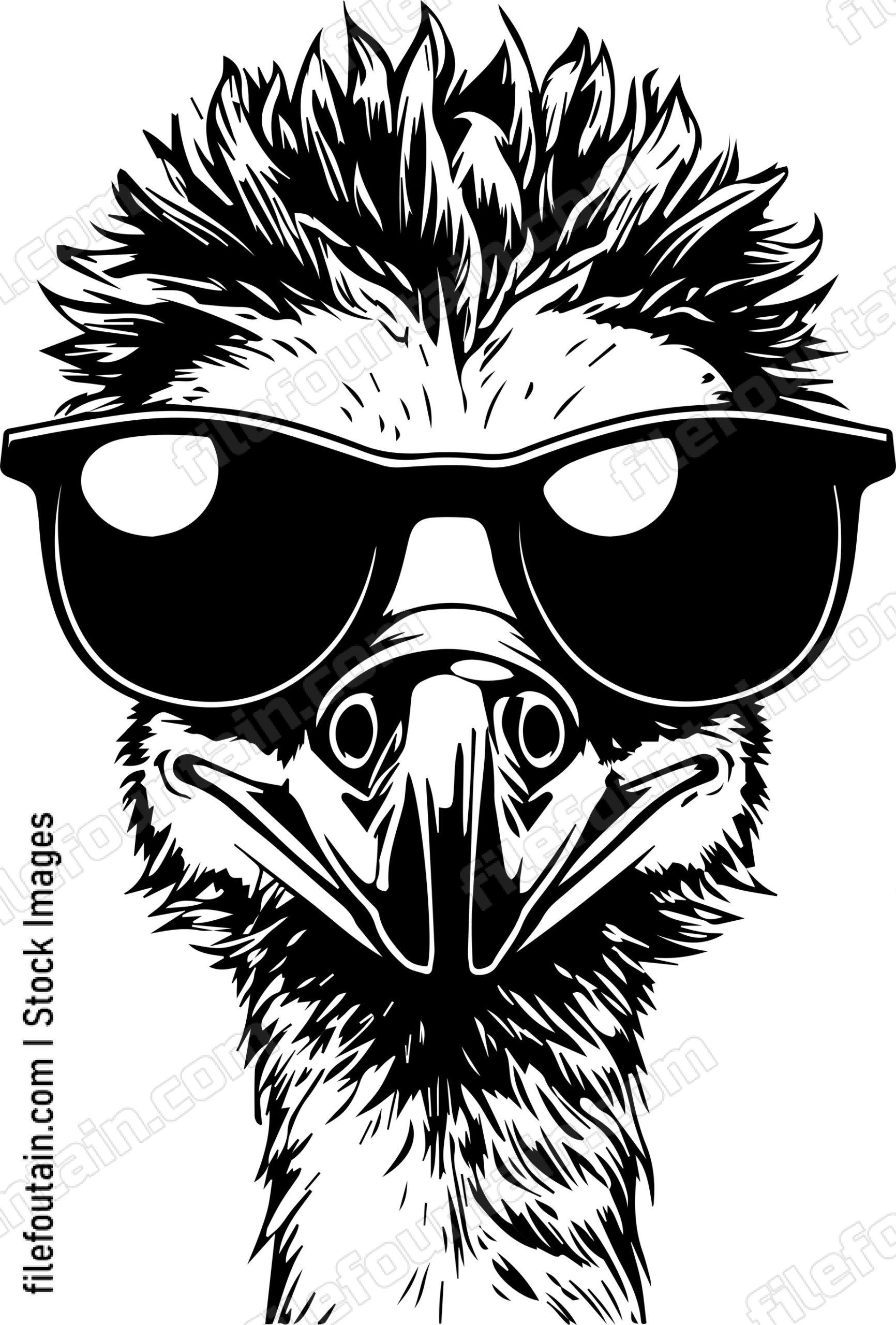 Emu In Sunglasses