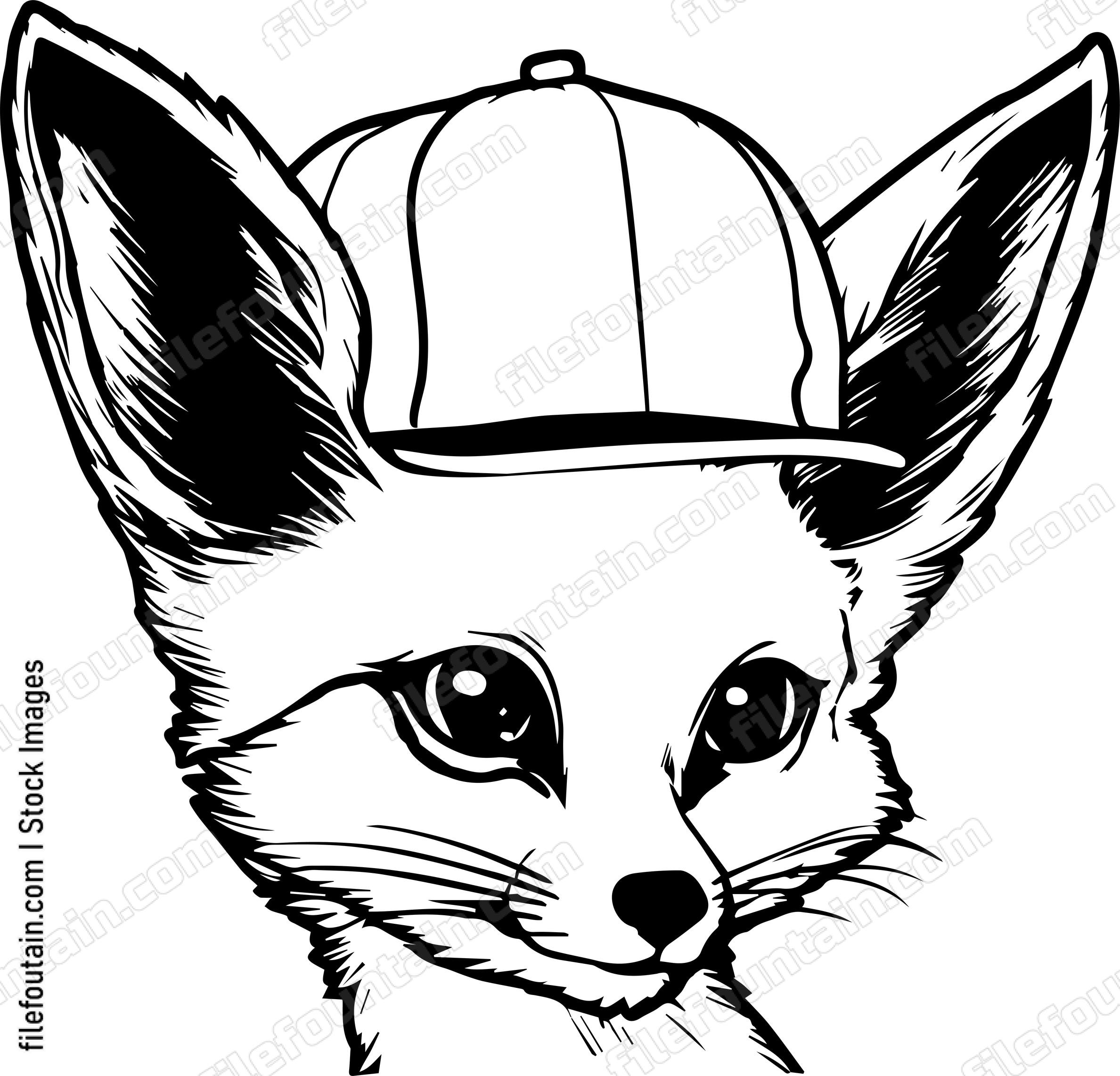 Fennec Fox In Baseball Cap