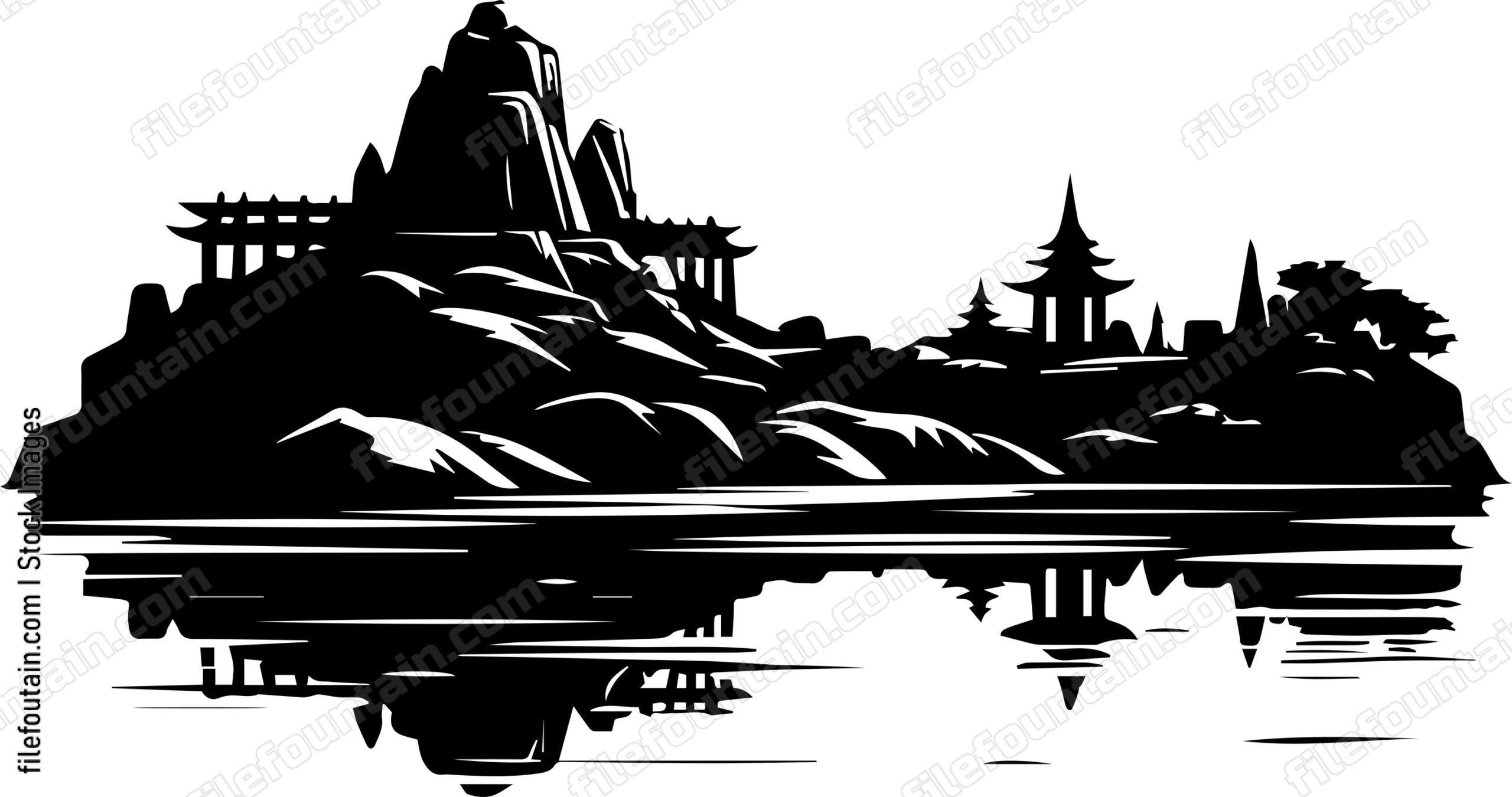 Rural Asian City Skyline