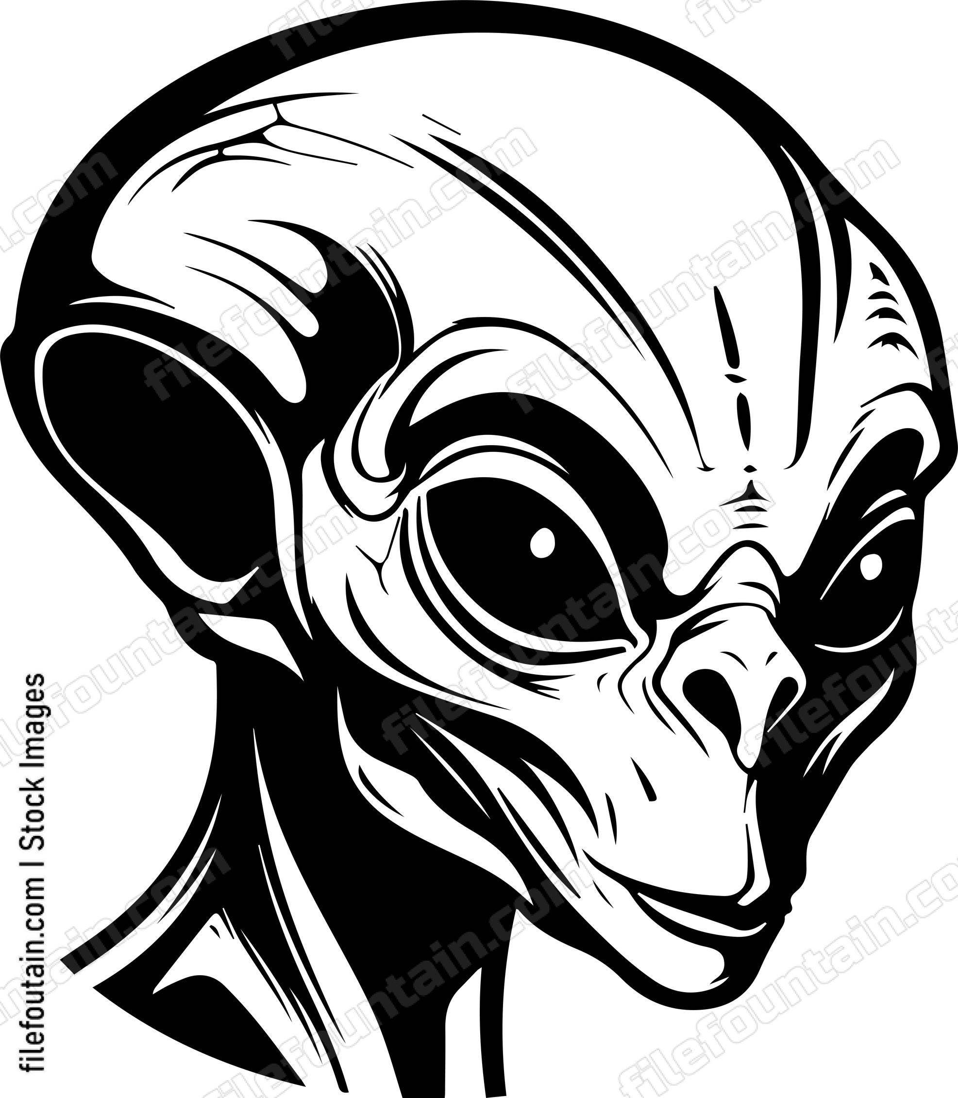 Alien Head Side View