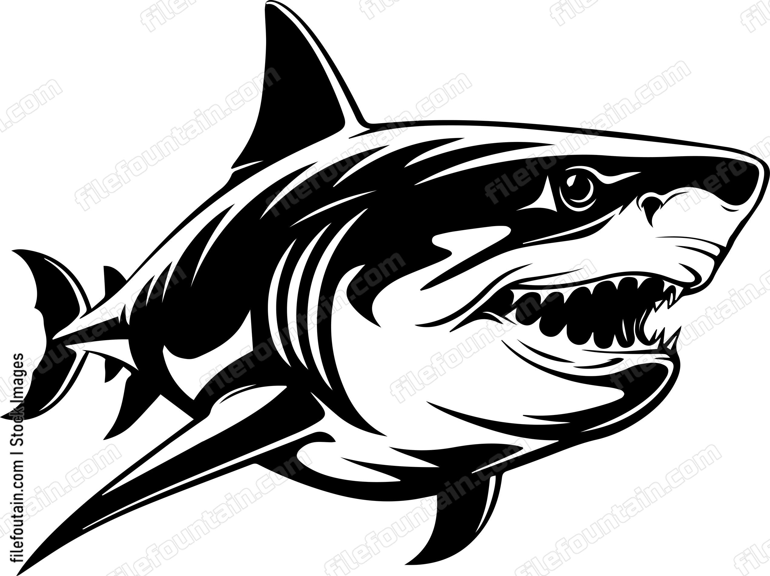 Angry Shark Face