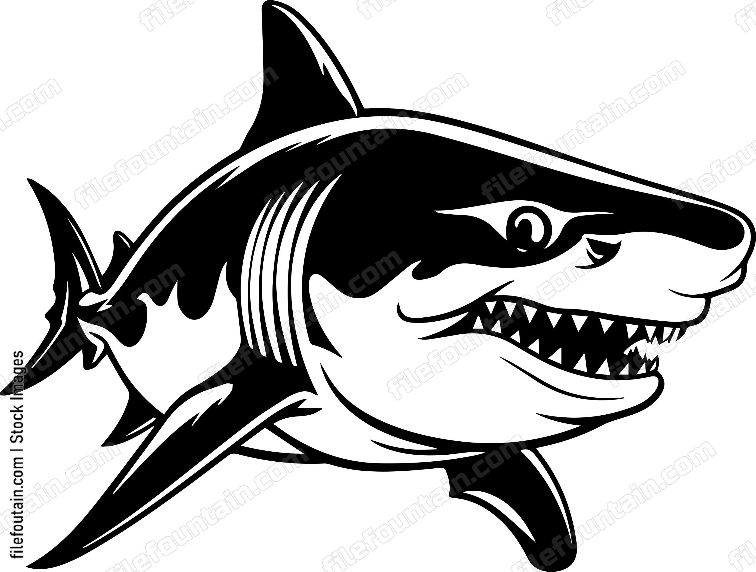 Angry Shark Face