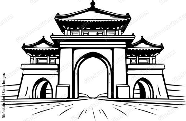 Asian Architecture Gate Portal