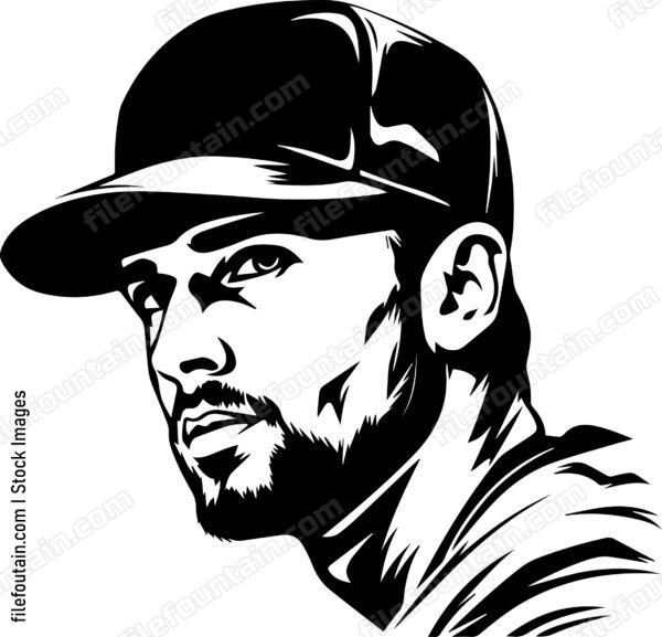 Baseball Player In Hat