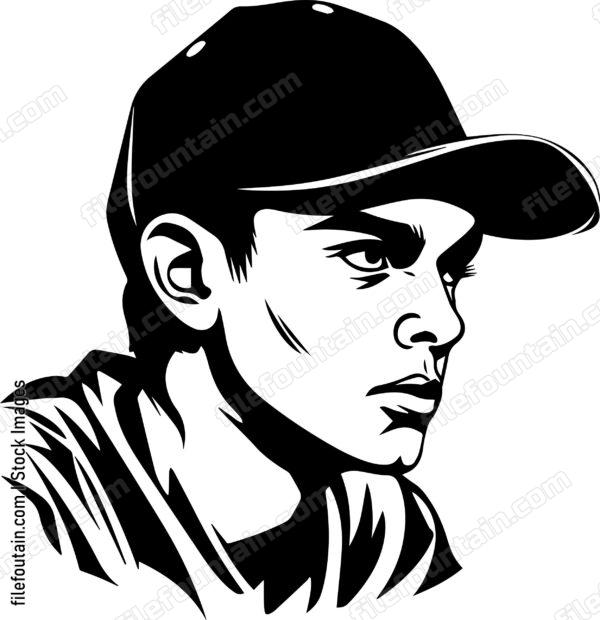 Baseball Player In Hat