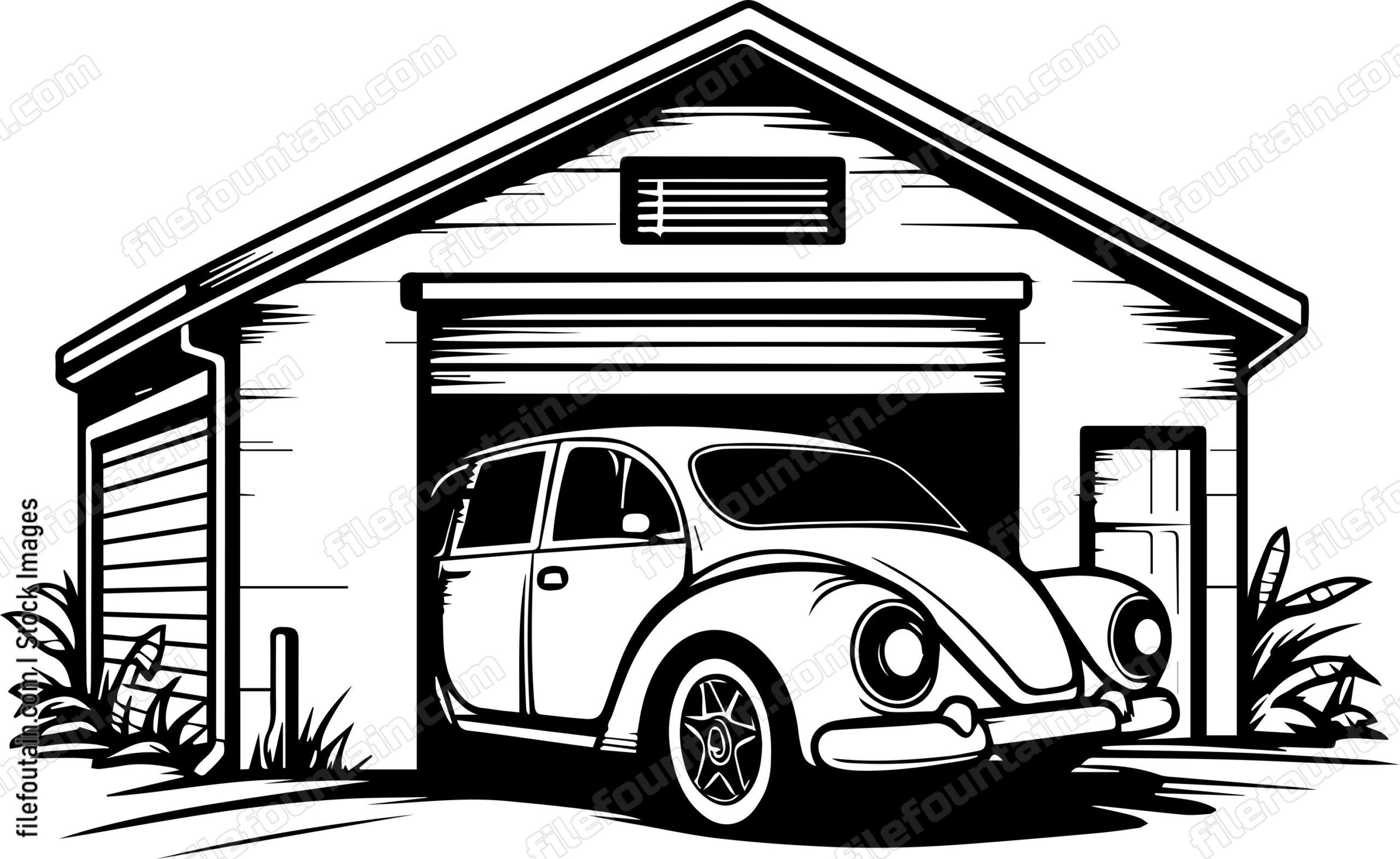 Garage With A Car
