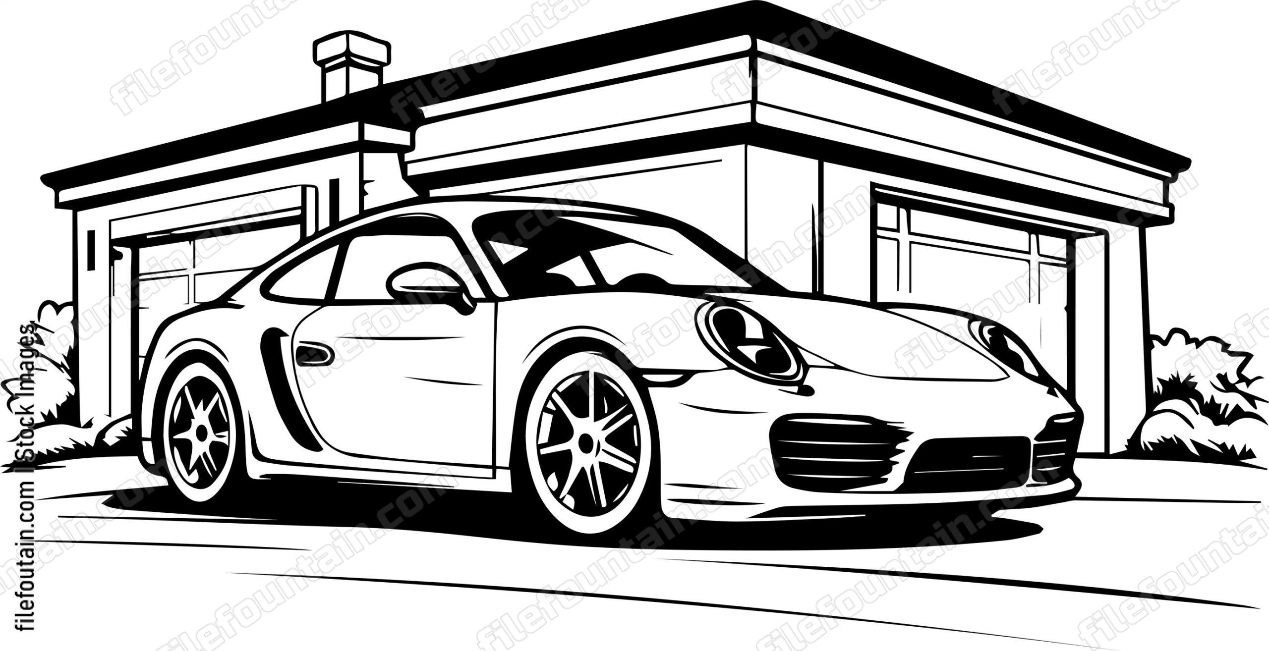 Garage With A Car