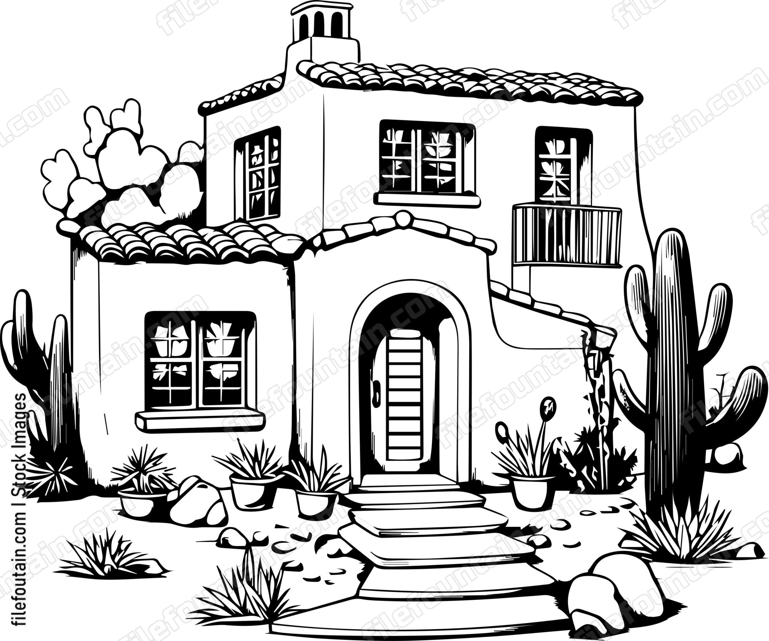 Mexixo Style Stucco House