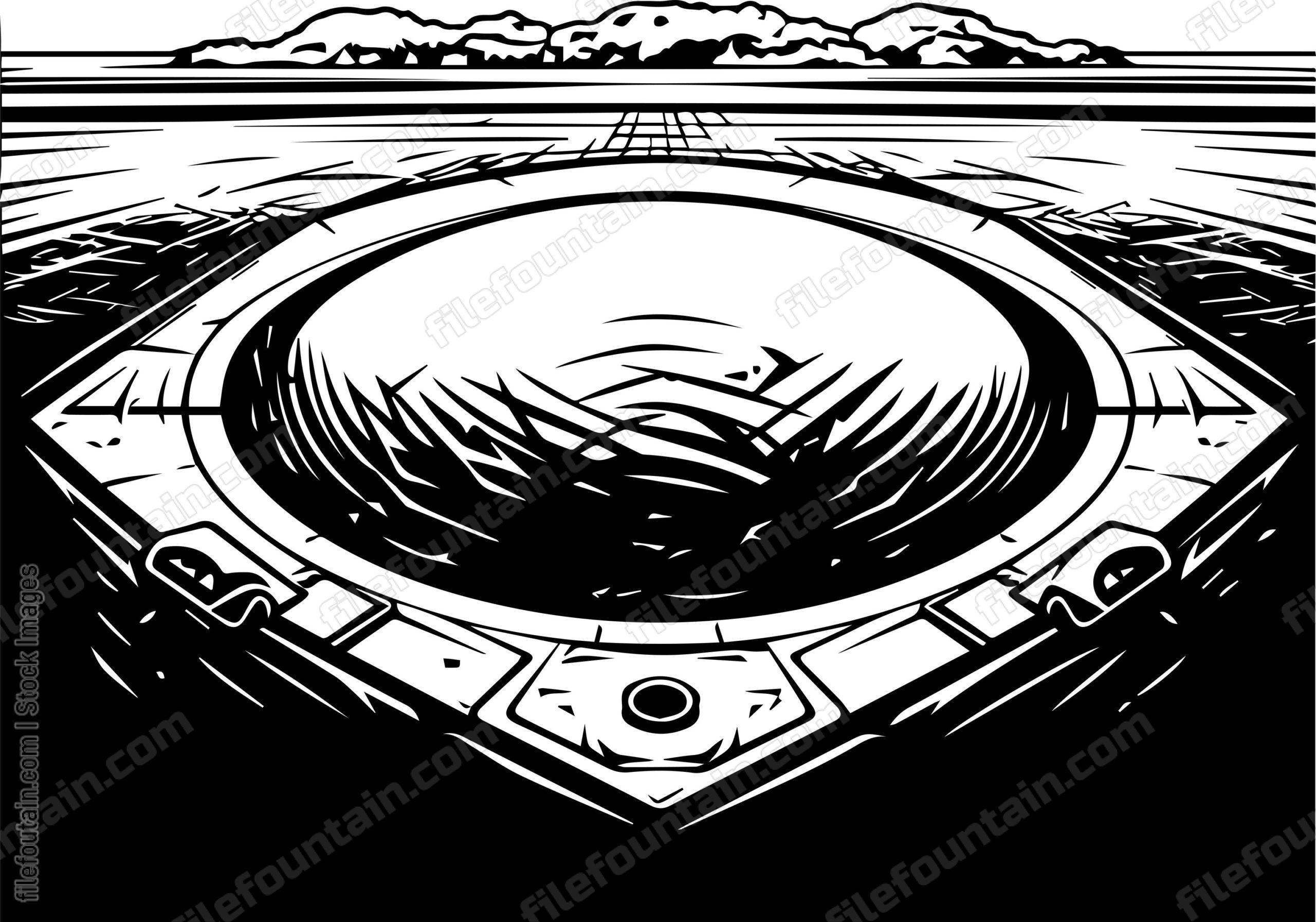 Nuclear Missile Launch Silo In Empty Field