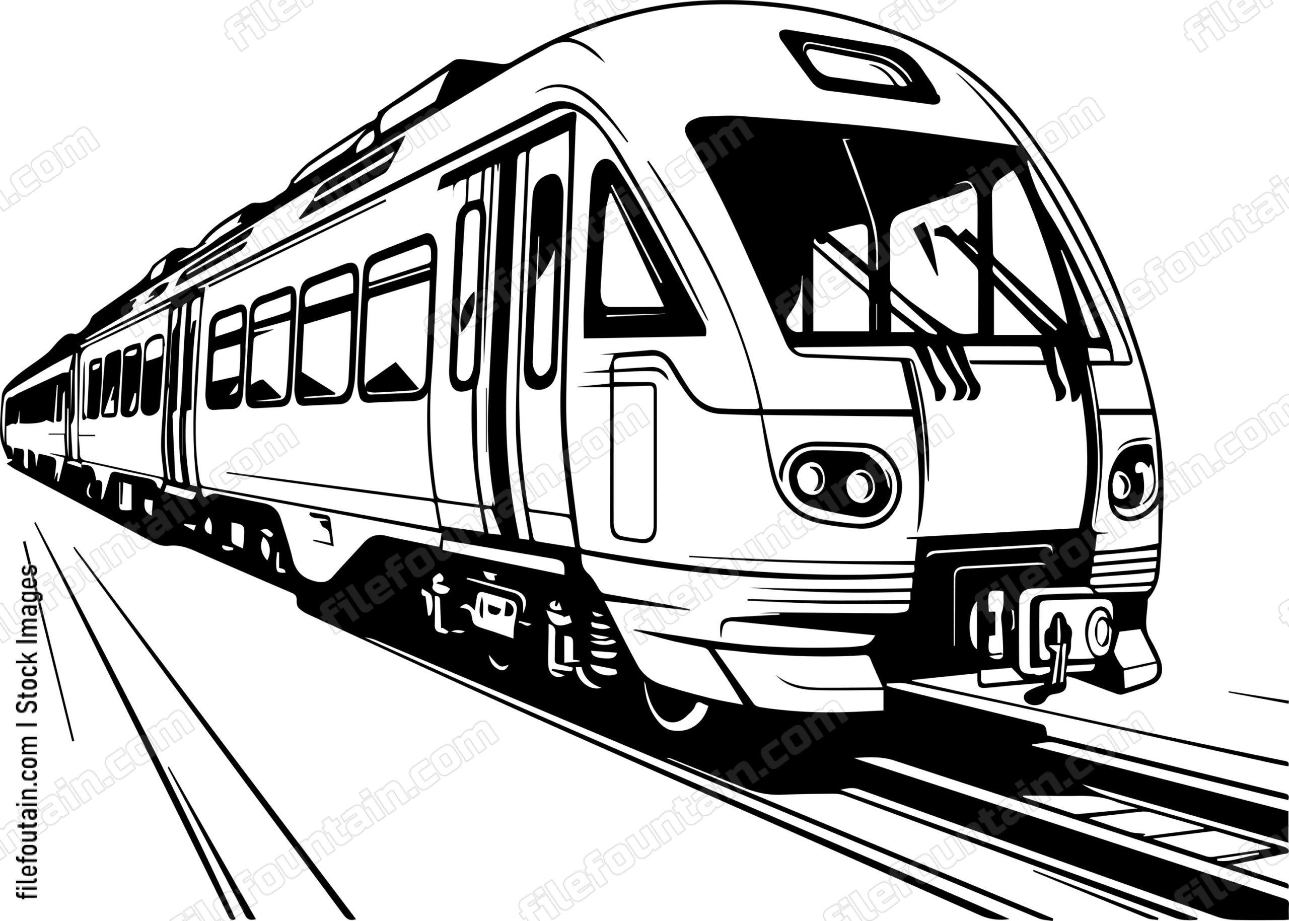 Subway Train In Motion