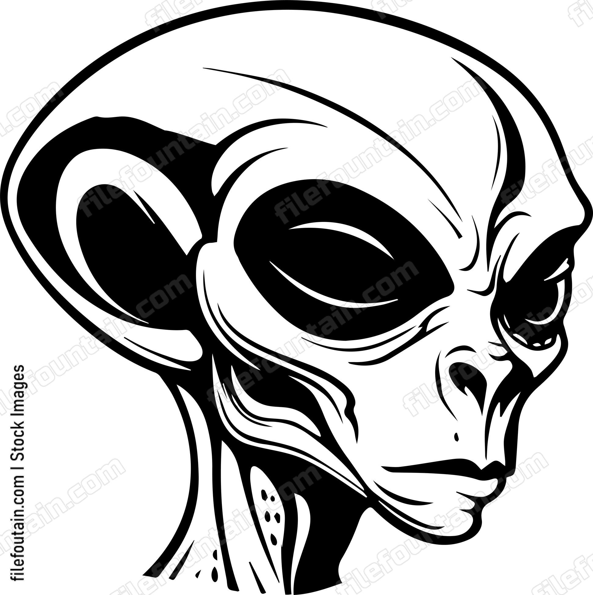 Alien Head Side View