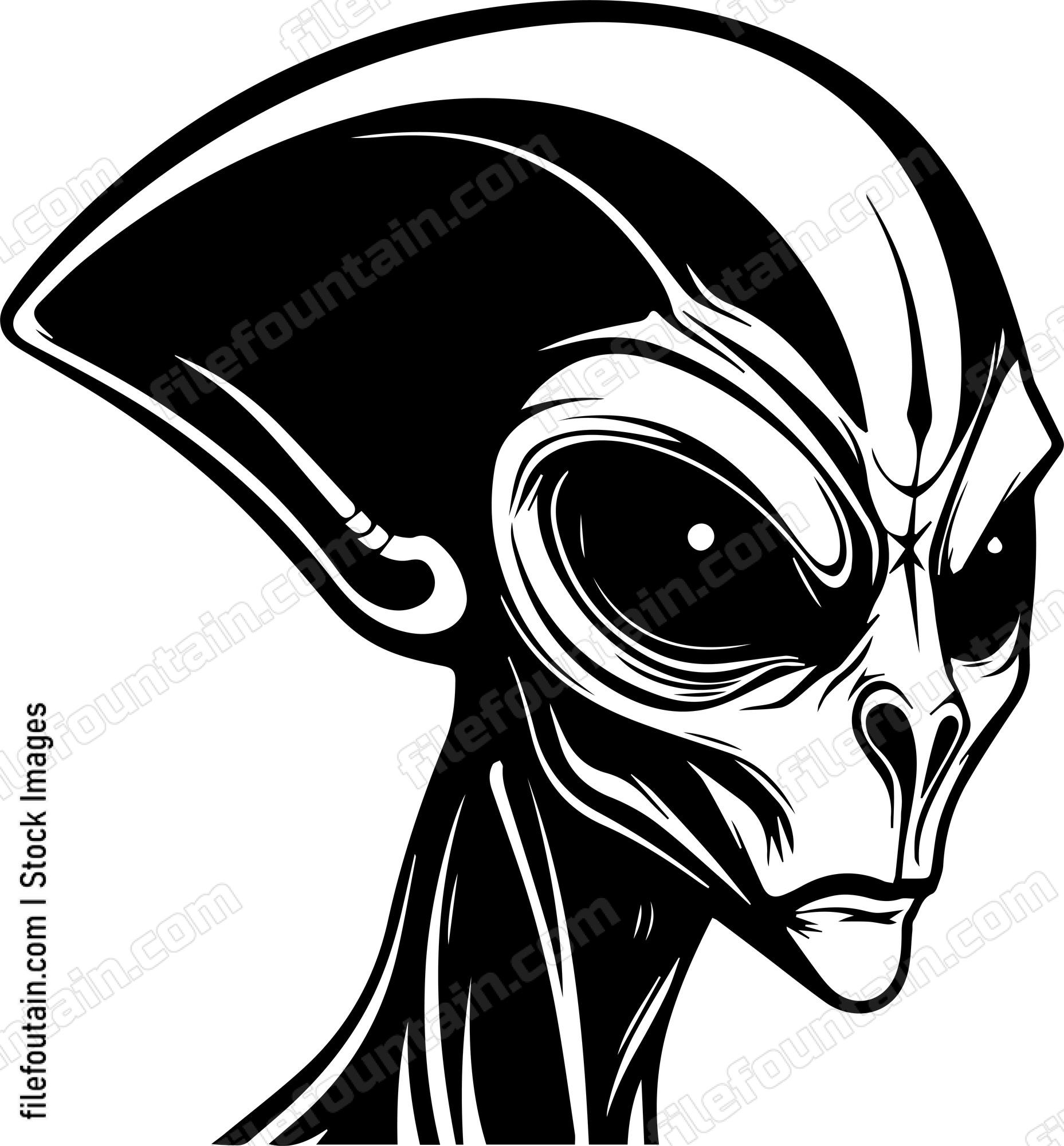 Alien Head Side View