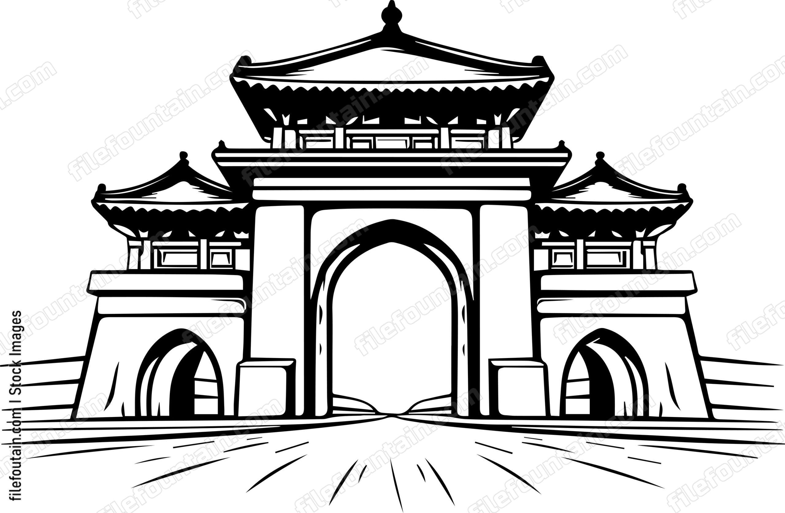 Asian Architecture Gate Portal