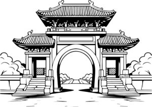Asian Architecture Gate Portal
