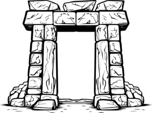 Asian Stone Portal Gate