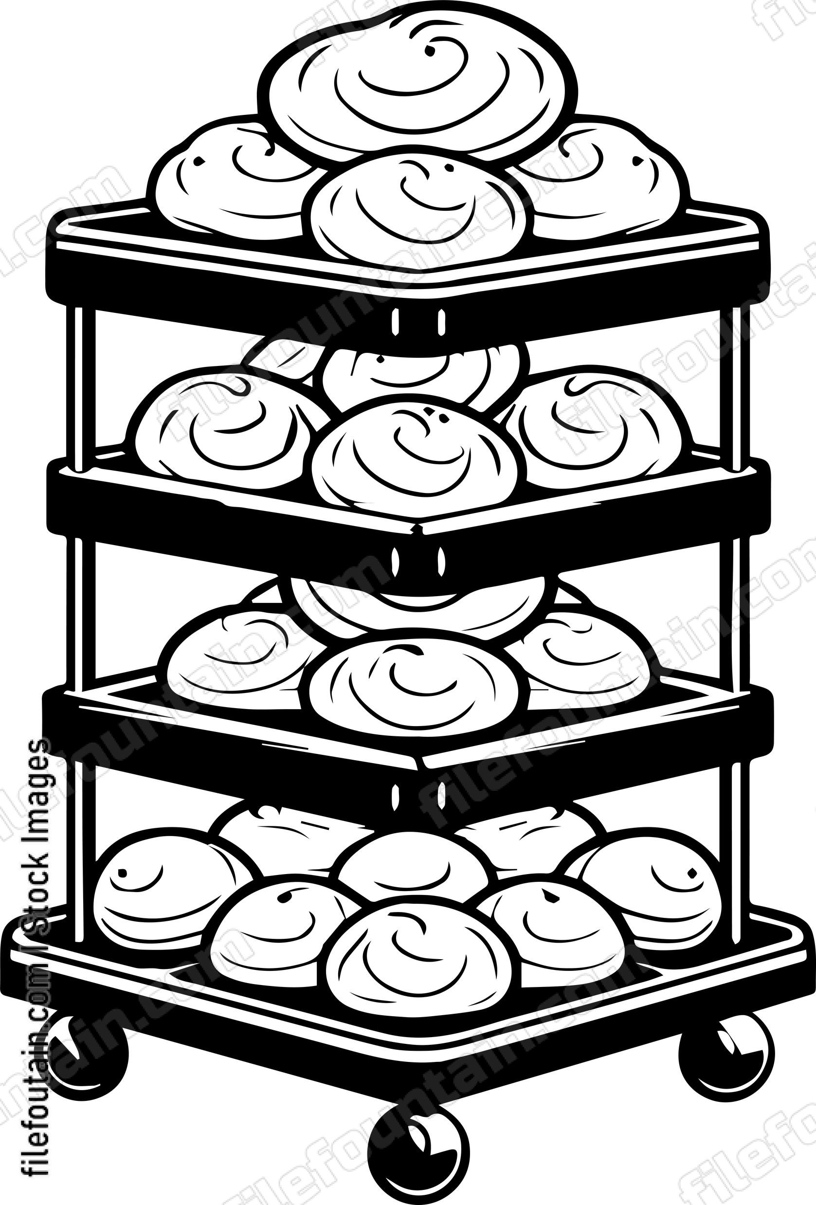 Bread Wire Rack Vector Bakery Rack Logo Vector Design - FileFountain
