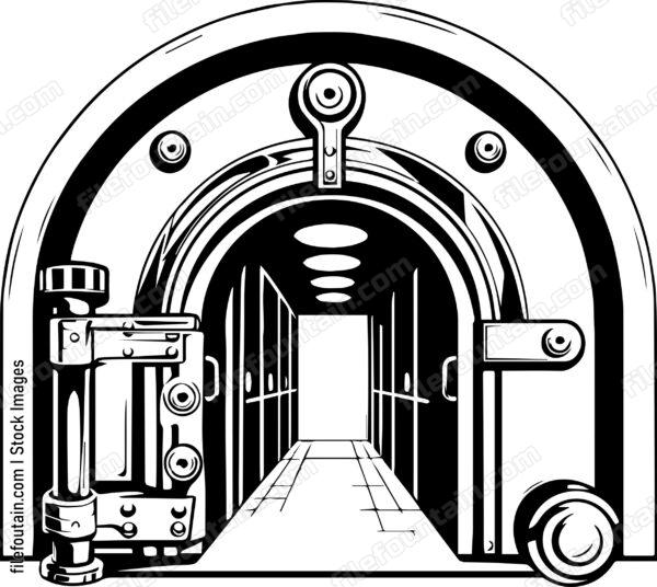 Bank Vault With Gold