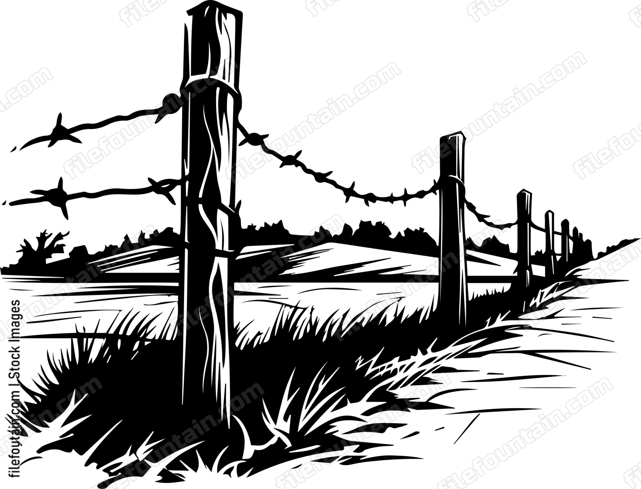 Barbed Wire Fence