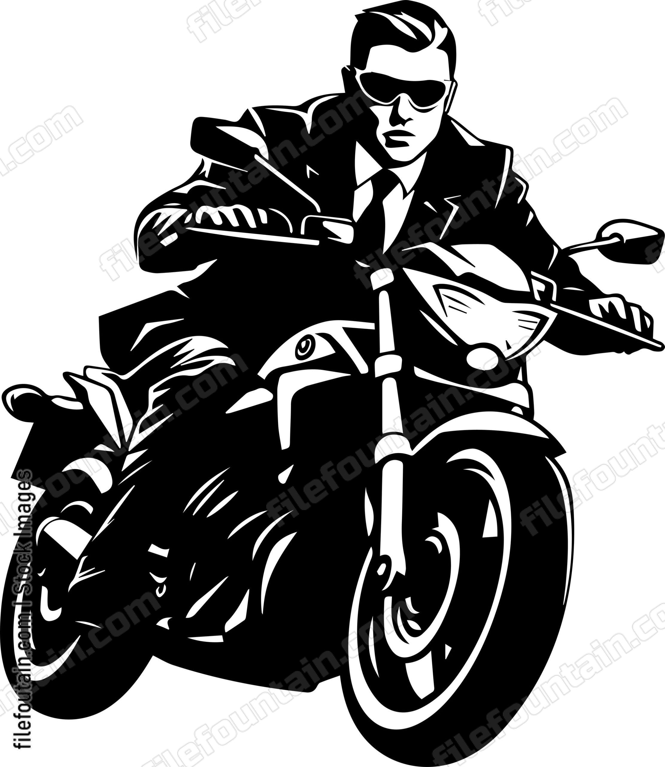 Biker In Suit