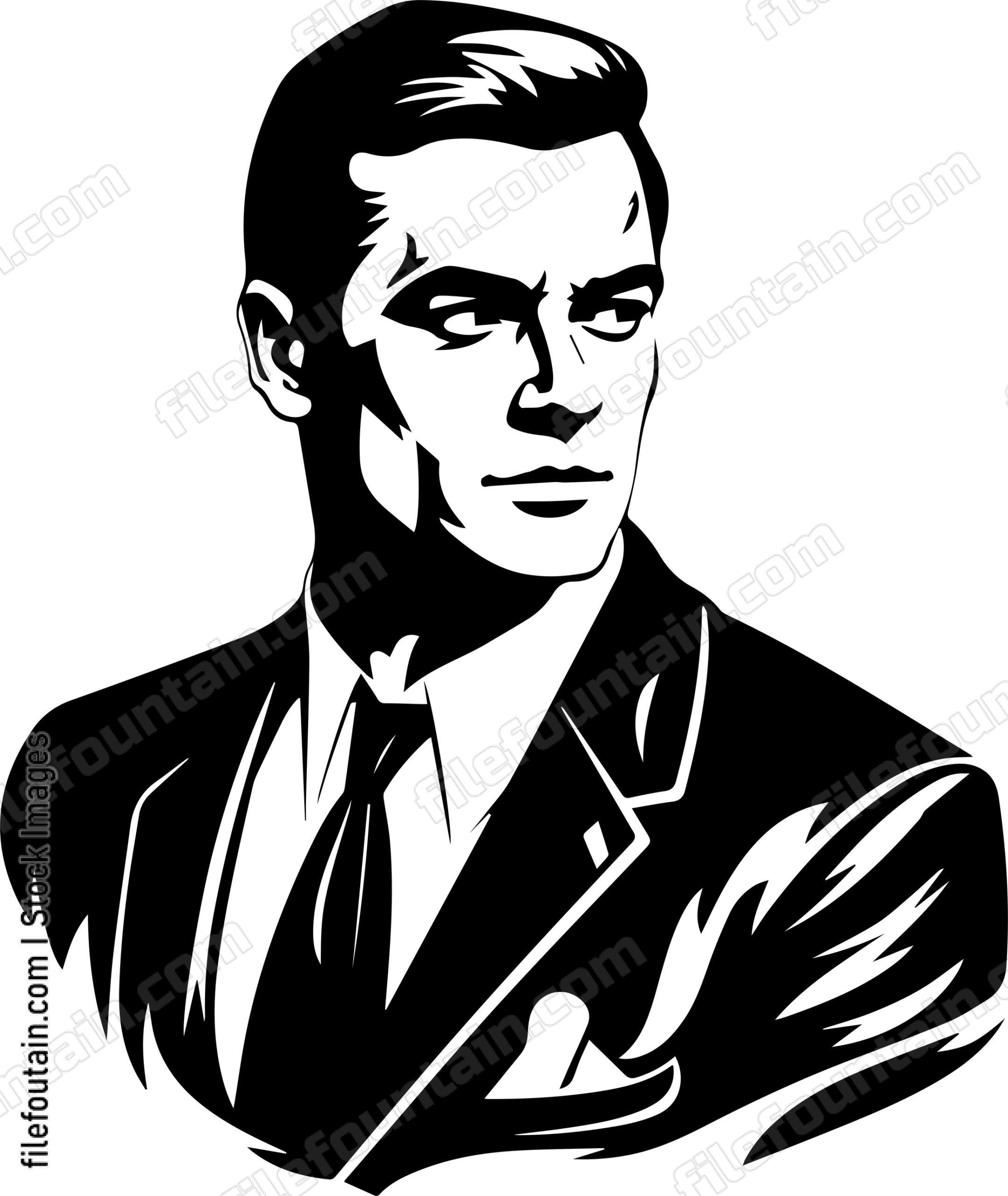 Business Man In A Suit Mascot