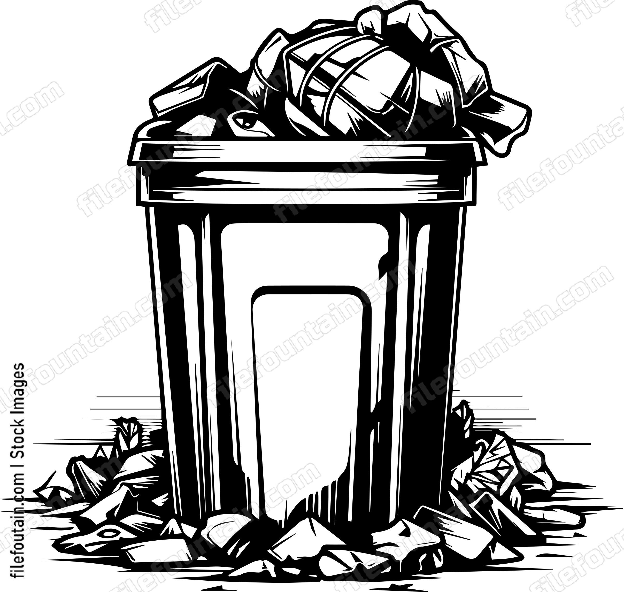 City trash waste dumpster