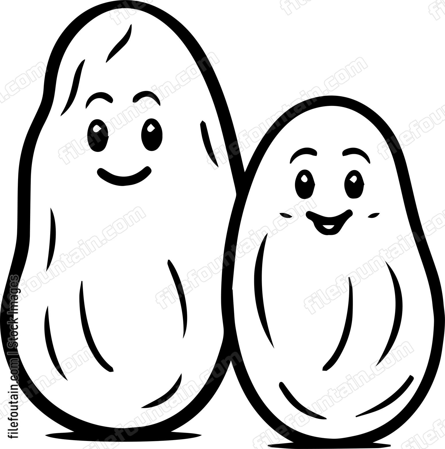 Cute Potatoes Mascot
