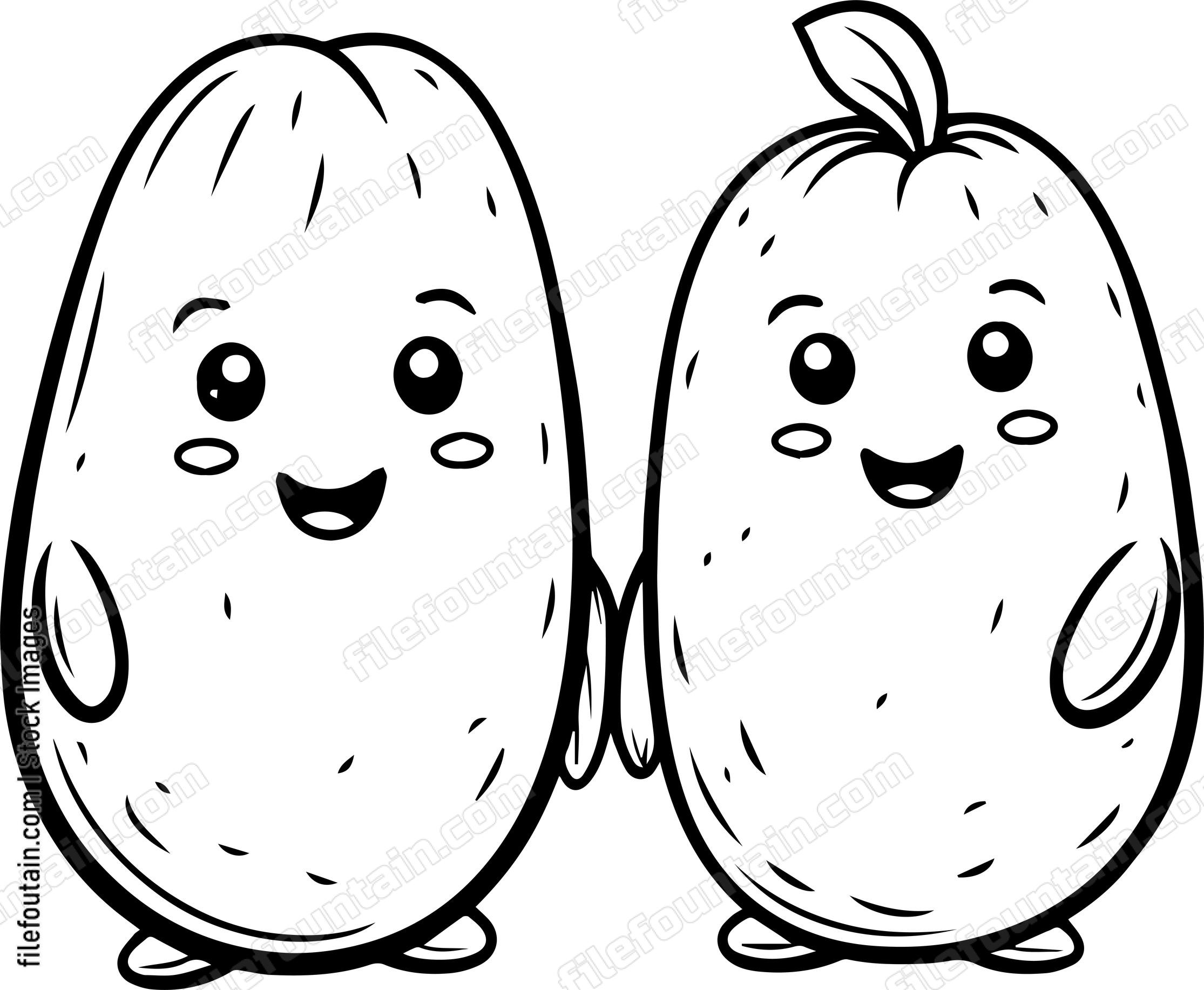 Cute Potatoes Mascot