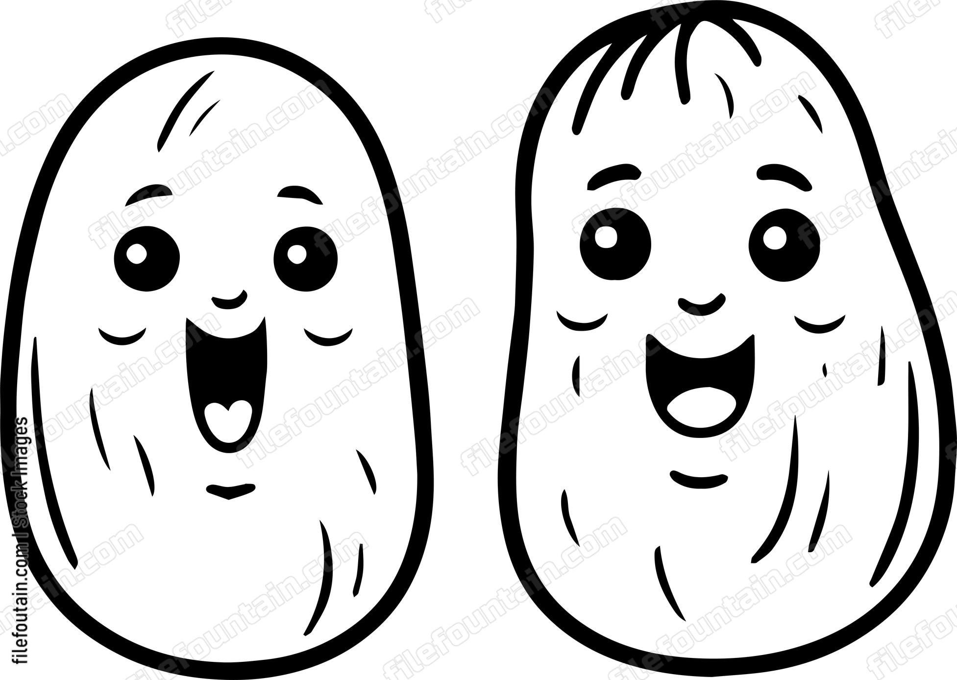 Cute Potatoes Mascot