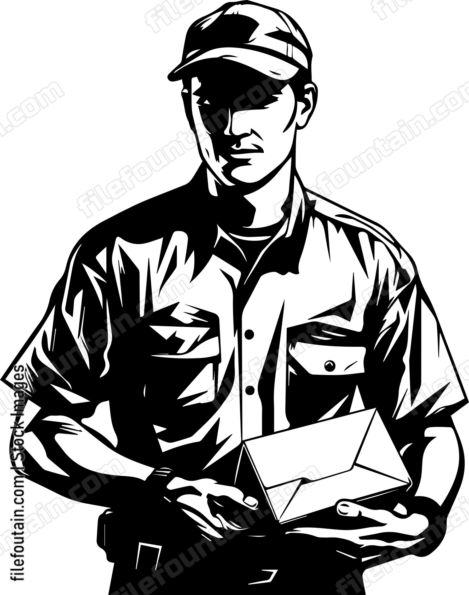 Delivery Man Shipping Mailman