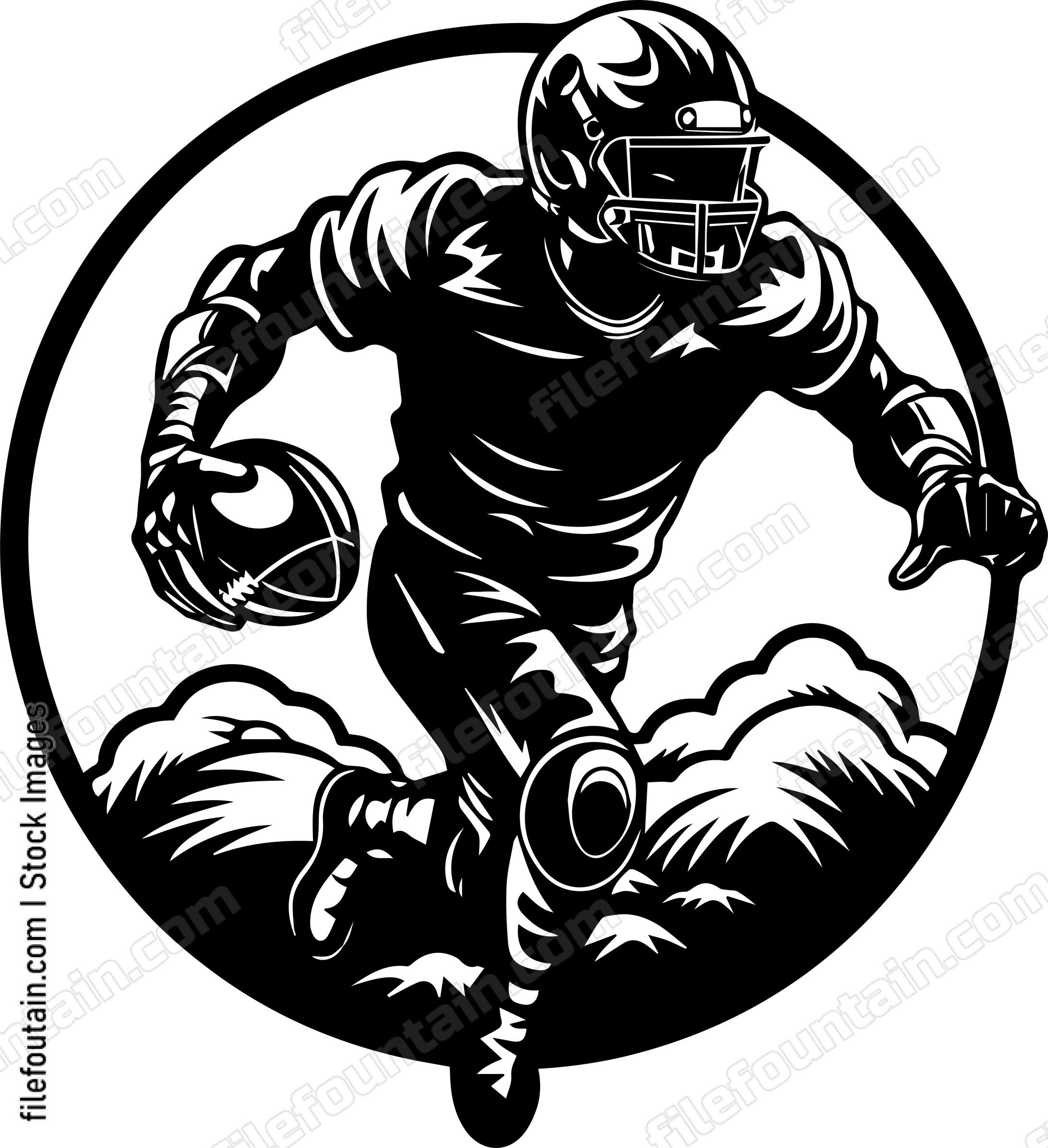 Football Player Running