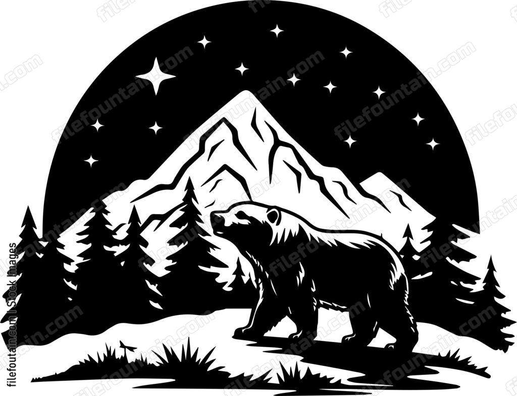 Grizzly Bear Logo Vector Design - FileFountain