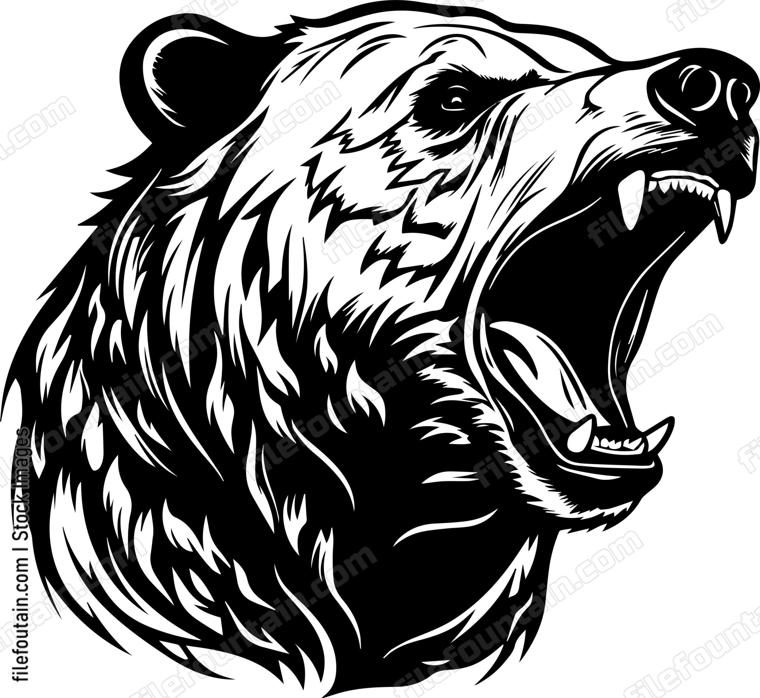 Grizzly Bear Roaring