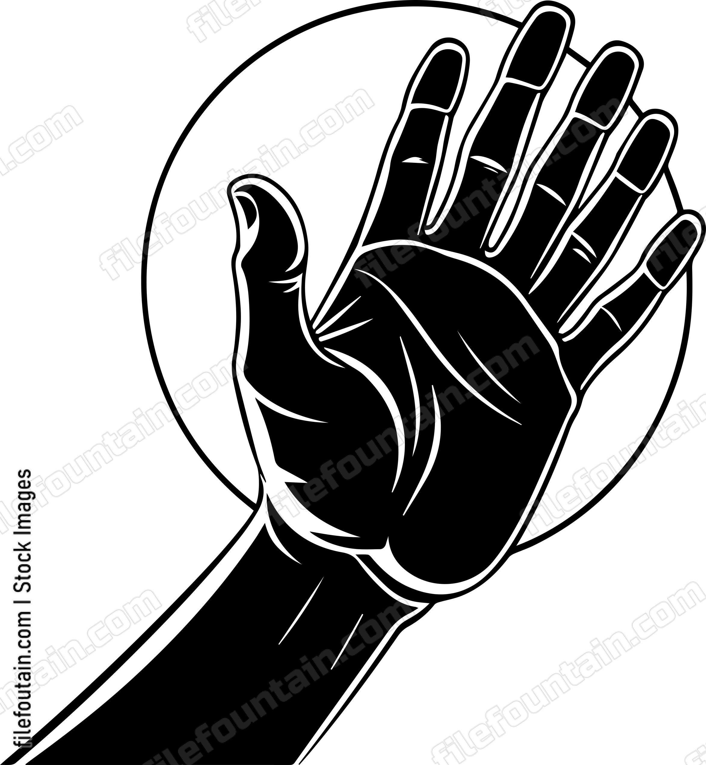 Hand Behind A Circle