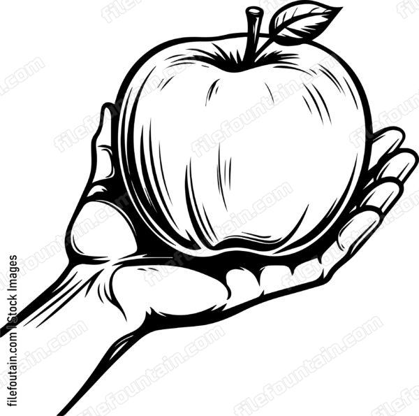 Hand Holding Apple