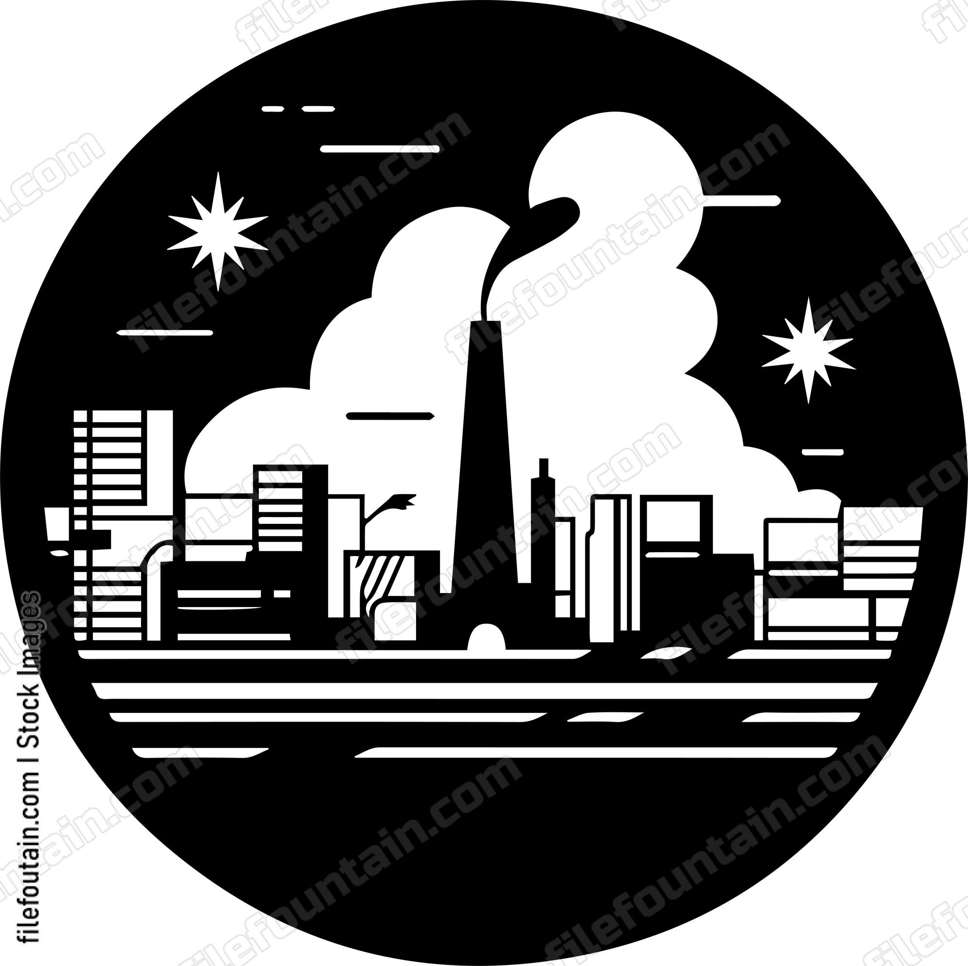 Industrial City Skyline